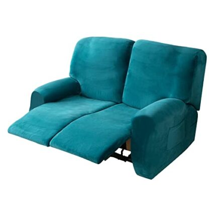 Recliner Sofa Covers 2 seater 6-Piece Elastic Waterproof Stretch Armchair Slipcovers Two Seater Velvet Sofa Cover Couch Protector