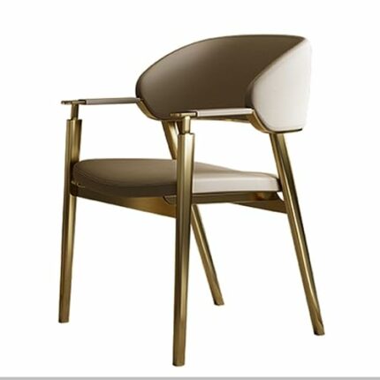 JJZXD Metal Chairs Dining Room Comfortable Armrests Relaxing Chair Adults Furniture