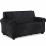 TIANSHU Velvet Plush Soft and Thick Sofa Cover Slip Resistant Stylish Furniture Cover Velvet Sofa Cover for Loveseat Slipcovers Stylish Modern Ve