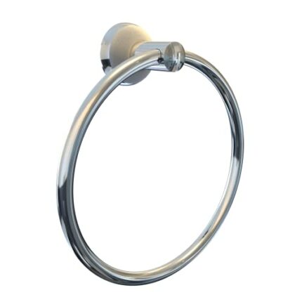 Agua Accessories Towel Holder Wall Mounted for Bathroom & Kitchen, Round Brass Towel Ring for Bathroom Wall, Hand Towel Holder Modern Style 12 Ye