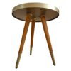 Mabel Home Side Table Modern Circle Coffee Table, End Table for Living Room/Bedroom (White)