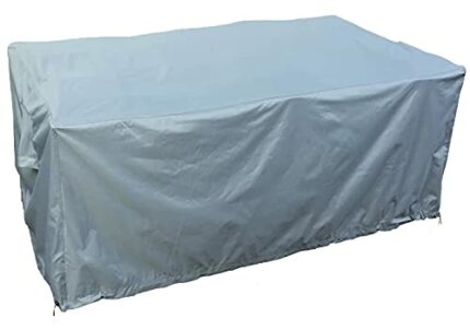 Kingsbridge Rectangular Garden Patio Furniture Table Cover Waterproof Anti UV Heavy Duty 600D Fabric Double Stitching Breathable Outdoor Furnitur