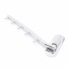 2 Set of NUZAMAS Wall Mounted 304 Stainless Steel Swing Arm Holders, Clothes Coat Hanger, 5 Hooks Coat Rack Closet, Storage Organizer Mirror Fini