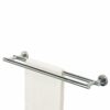 Tiger Boston Double Towel Rail, Stainless Steel Brushed, Metal, 58.1 x 5 x 13 cm