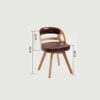 DINGZZ Dining Chairs Living Room Chair Mid Century Accent Chairs Leather Solid Wood Legs Leisure Chairs for Kitchen Home Furniture (Color : D)