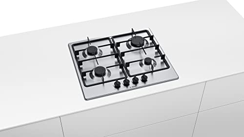 Bosch PGP6B5B60 Gas hob, 60 cm, Stainless steel, Serie 4, Built in