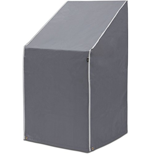 PUROVI® Protective cover for stackable chairs | Cover for garden chairs | Oxford fabric | Weather protection | Waterproof | UV protection