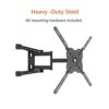 Amazon Basics Full-Motion TV Wall Mount With Horizontal Post-Installation Levelling For 32" to 86" TVs, Black