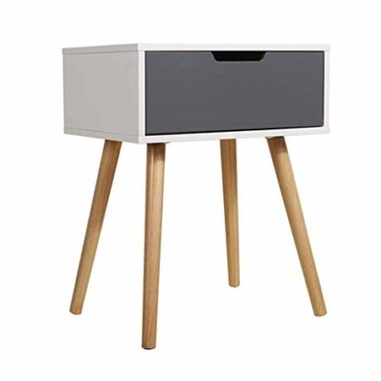 FGHOEV Bedside table for bedroom (solid wood, for leg storage, telephone side table, 15.7 x 11.8 x 19.9 in)