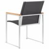 vidaXL Garden Chairs 4 pcs Textilene and Stainless Steel Grey
