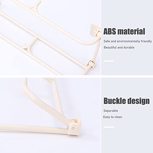 RICHSUM Wall Mounted Shoes Rack Plastic Shoes Hanger,Sticky Double Layer Foldable Slippers Drain Storage Rack Hanging Shoes Holder Bathroom Organ