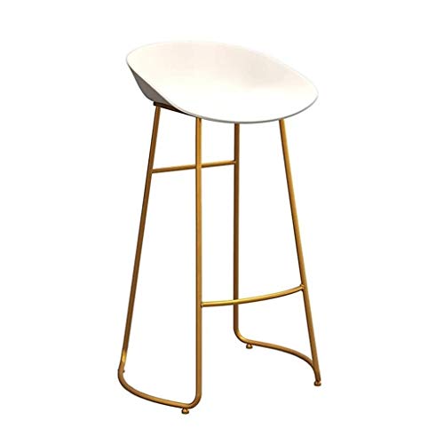 SDFGH Bar Stool Chairs High Chair Simple Wrought Iron Bar Chair Gold Stool Dining Chair Nordic Pub Accessories Leisure