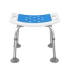 WANGZI Elderly Non-Slip Bath Stool Elderly Disabled Pregnant Woman Bath Chair Adjustable Aluminum Alloy Shower Chair,Grey