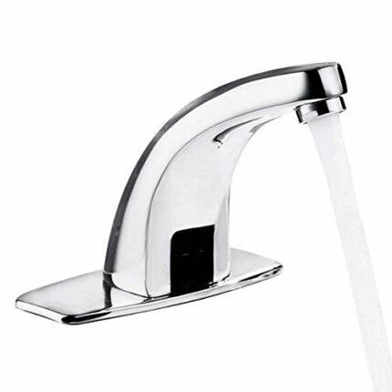 Yosoo Automatic Infrared Sensor Faucet, Zinc Alloy Smart Touchless Sink Faucet Kitchen Bathroom Water Tap with Control Box