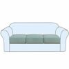 H.Versailtex High Stretch Sofa Cushion Covers for 1 Seater Chair Sofa Cushion Cover Furniture Protector Sofa Seat Sofa Slipcover Soft Flexibility