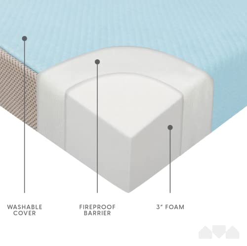 Milliard Toddler Nap Mat Bed Tri Folding Mattress with Washable Cover (24 inches x 57 inches x 3 inches)