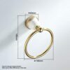 RAKUTE Towel Rings, Bathroom Towel Ring, Brushed Towel Holder, Towel Rack, Ceramic Base Wall Mounted Bathroom Accessories Bathroom Ring