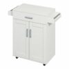 JJZXD Solid Wood American Household Mobile Hand-push Kitchen Multifunctional Sideboard Snack Food Cart Hotel Commercial