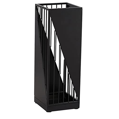 FBITE Umbrella Stands,Hollow Carved Umbrella Holder, Floor Standing Umbrella Stand with Drain Hole & Four Hooks, Home Office Entryway Decor Umbre