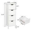 DSHGDJF Bathroom Storage Floor Cabinet with 4 Drawers Vanity Cabinet Narrow Bathroom Sink Storage Cabinet