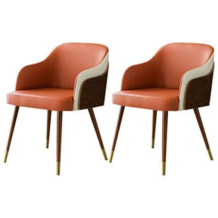 Kitchen Dining Room Furniture Chairs Kitchen Dining Chairs Set Of 2 Modern Microfiber Leather Living Room Chairs With Soft Padded Seat Beech Wood