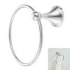 HIGOH Towel Racks, Bath Towel Holder,Bathroom Hand Towel,Stainless Steel round Hand Wall Mounted Towel Holder Rack,Brushed Nickel Modern Minimali