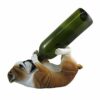 DWK-HD49057 - Adorable 11 Inch Bulldog Wine Bottle Holder Figure - Home Decor Dog Sculpture Decoration - Decorative Kitchen Animal Statue - Drink