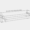 Towel Rack Punch-Free Towel Rails Wall Mounted With Hook For Kitchen Bathroom Hotel Office,Black Double-bar Space Aluminum(Color:70cm)