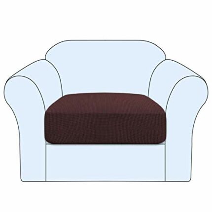 H.Versailtex High Stretch Sofa Cushion Covers for 1 Seater Chair Sofa Cushion Cover Furniture Protector Sofa Seat Sofa Slipcover Soft Flexibility