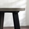 Walker Edison Rustic Metal and Distressed Wood Round Dining Stool, Pine, Grey, 24 Inch