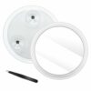 Sporgo 30 × Magnifying Mirror, Travel Cosmetic Mirror, Portable Magnifying Mirror with 3 Suction Cups, Diameter 162 mm Enlarged Cosmetic Mirror f