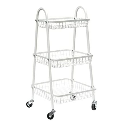 Lulubelle Storage Trolley Cart 3 Tier Cart On Wheels Extreme Art, Craft Carts, Multi-Purpose For Home Office Bathroom Kitchen Kids Room Laundry P