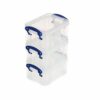 Really Useful Box 0.3 Litres Pack of 3 Assorted - Color: Clear