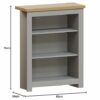 Vida Designs Arlington Bookcase Modern Display Shelves Storage MDF Furniture Grey (3 Tier)