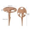Folding Wine Table, Wooden Outdoor Picnic Table, Portable Trestle Small Table 2 in 1 Wine Glass Rack for Camping/Garden/BBQ/Banquet/Picnic Party(