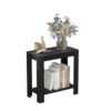 Slim Storage Table 2 Tier Narrow Sofa Side Table 60 * 30 * 60 cm Open Storage Table Holds up to 220 lbs Thicken MDF Table Space-saving Structure