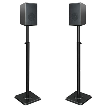 Mounting Dream Speaker Stands Height Adjustable for Satellites up to 5KG, a Pair of Floor Stands