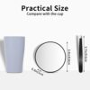 Xinstroe 15X Magnifying Mirror and Eyebrow Tweezers Kit, Small Precise Make-up Mirror with Suction Cups, Travell Pocket Mirror for Bathroom and B