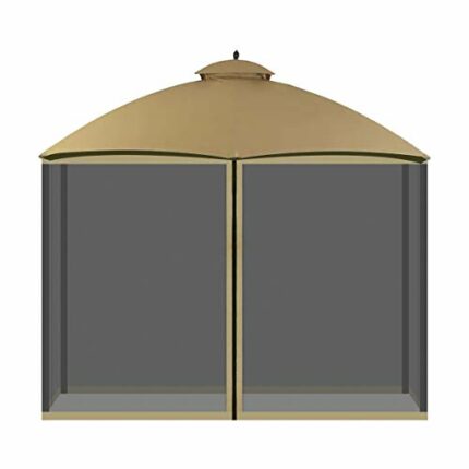 COWVIE Gazebo Netting Screen Replacement Universal 4-Panel Sidewalls 10' x 10' (Only Netting)