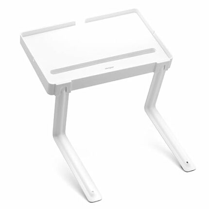 Sleeper Shelf Bedside Phone Stand & Cable Organizer Lined with Silicone for Anti-Slip/Small Space Nightstand, Tray
