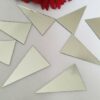 Triangles Silver Glass Mirrors,Mirror Mosaic Tile Triangle Shape Supplies 60PCS with Size 1.38x2.48inch