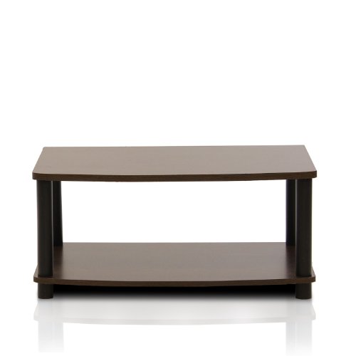 Furinno Toolless TV Stands, Wood, Dark Walnut, one size
