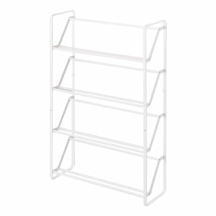 Yamazaki Shoe Rack, Alloy Steel, White, One Size