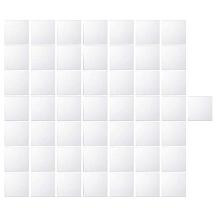 DRERIO 50Pcs Mirror Tiles Self Adhesive Acrylic Mini Square Mirror Small Craft Mirror Tiles Plastic Mirror Tiny Mirror Stickers Mosaic Tiles for