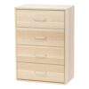 Iris Ohyama, Cabinet with 2 shelve & folding doors/Wooden Cabinet/Flap rack/Storage Cabinet, Adjustable shelf height 3.2 cm, Office, Living Room