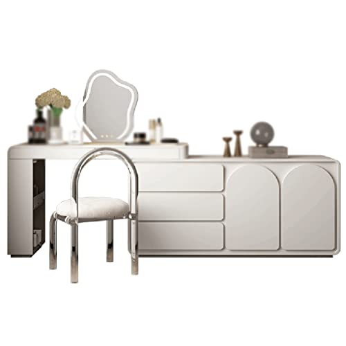 maozi Dressing Table Bedroom Storage Storage Cabinet Vanity Table Corner Retractable Wood Vanity