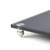 Monoprice Elements Speaker Stand - 28 Inch (Pair) with Cable Management, Strong Tempered Glass Base with Floor Spikes, Black (139494)