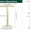 BathAce Hand Towel Holder, T-Shape Hand Towel Stand for Bathroom with Marble Base, 304 Stainless Steel Stand Hand Towel Rack Free-Standing Towel