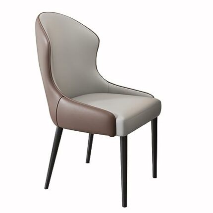 RILOOP Wear Resistant Cat Claw Leather Dining Chairs Kitchen Living Room Lounge Counter Chairs Sturdy Carbon Steel Metal Legs Living Room Chairs/
