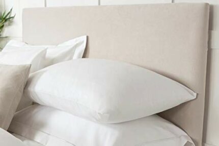 Belledorm Headboard Wrap - Transforms a drab looking bed base - Luxury Faux Suede (Linen, Double)